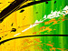 Leinwandbild Regenbogen (4-teilig) - Abstraktion mit schwarzen Mustern bunt 48409 additionalThumb 2