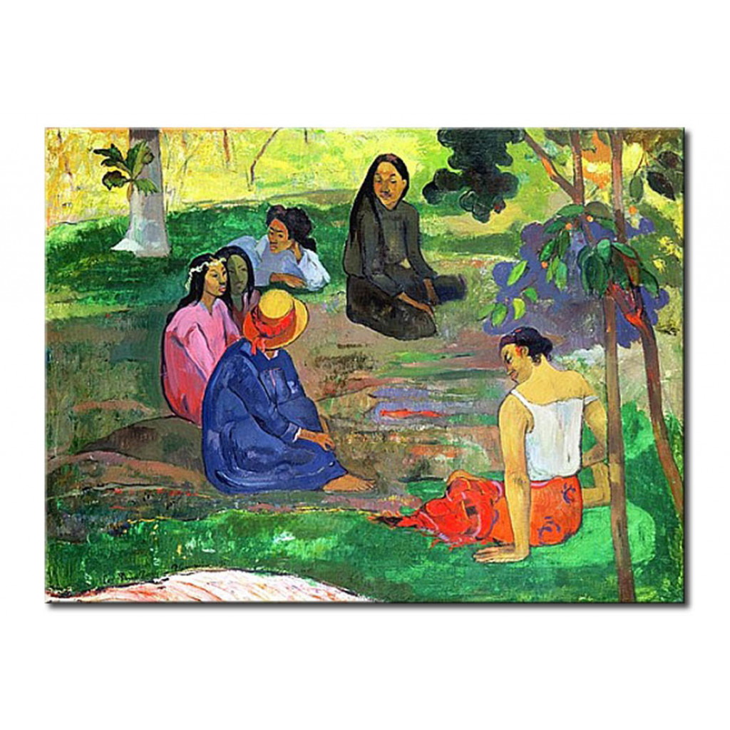 Schilderij  Paul Gauguin: Les Parau Parau (The Gossipers), Or Conversation