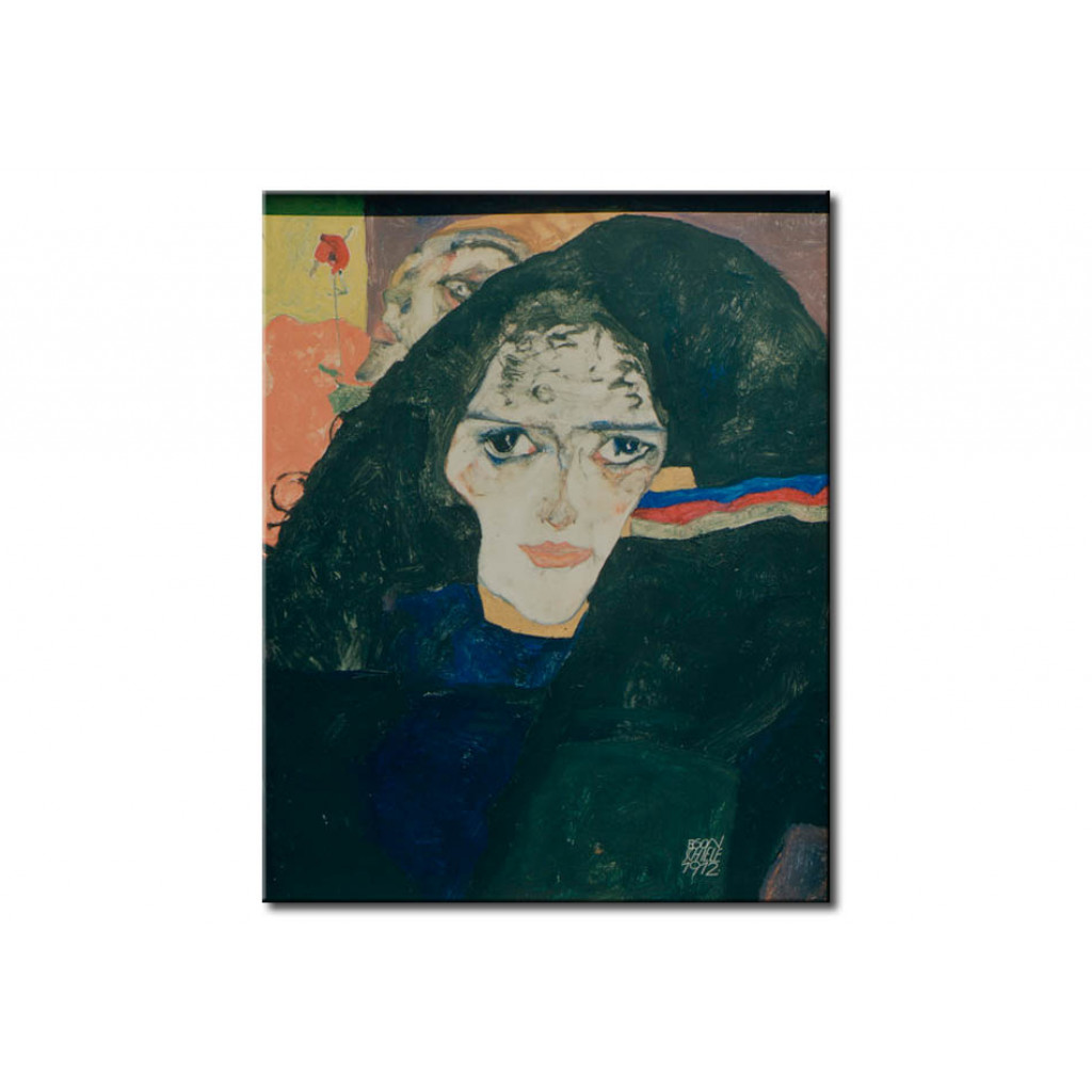 Schilderij  Egon Schiele: Trauernde Frau