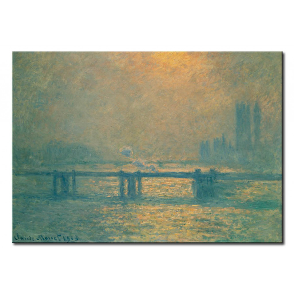 Schilderij  Claude Monet: Charing Cross Bridge, La Tamise