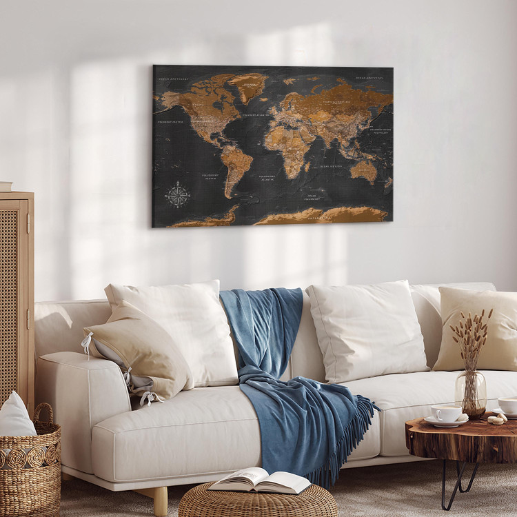 Wandbild Brown World Map (PL) 106519 additionalImage 4