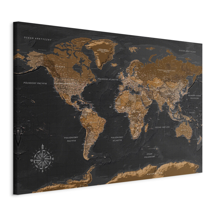 Wandbild Brown World Map (PL) 106519 additionalImage 2