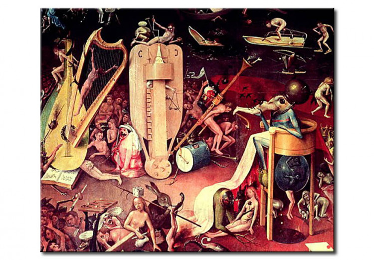 Reprodukcja obrazu The Garden of Earthly Delights: Hell, detail from the right wing of the triptych 107919