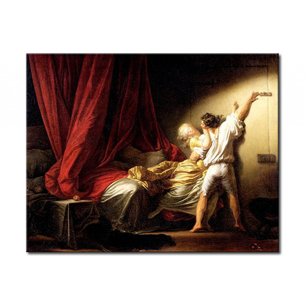 Schilderij  Jean-Honoré Fragonard: The Bolt