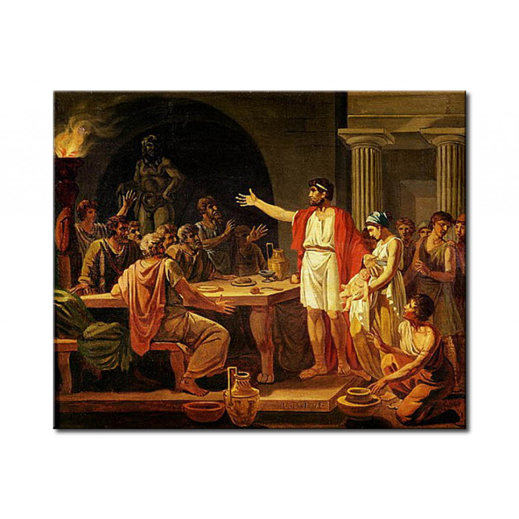 Reprodução De Arte Study For Lycurgus Showing The Ancients Of Sparta Their King