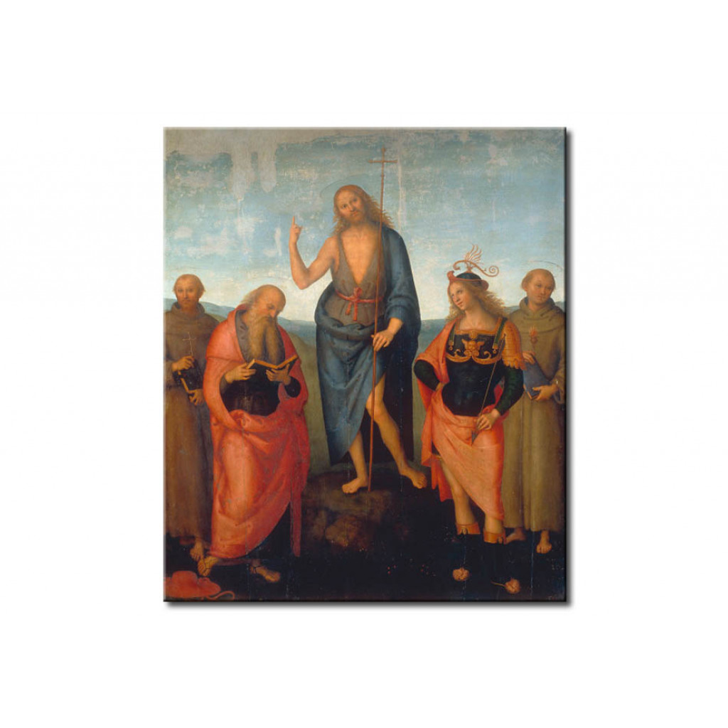 Cópia Impressa Do Quadro John The Baptist With Four Saints