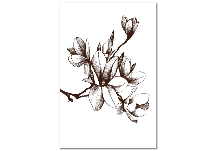 Canvas Magnolias in dryback - graphically presented magnolia flowers