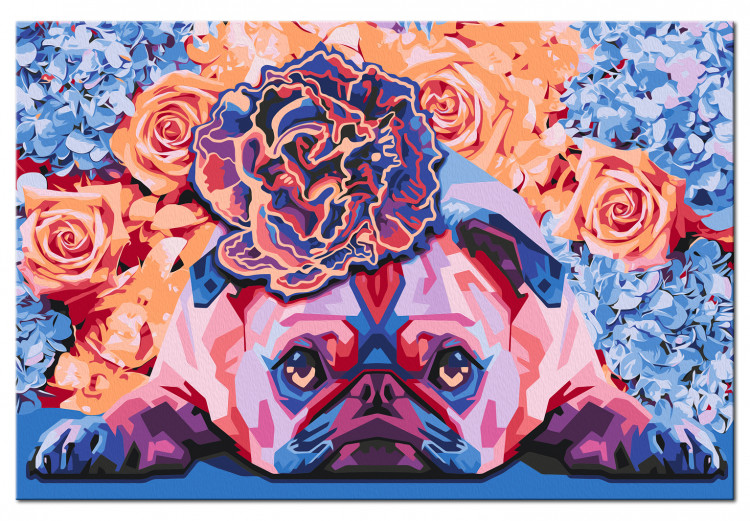 Paint by number Floral Pug 132119 additionalImage 6