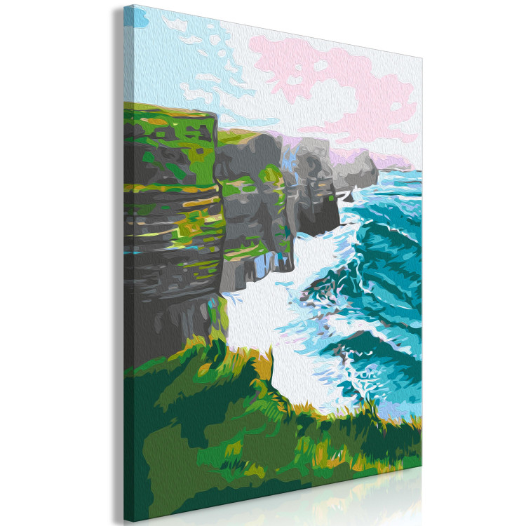 Desenho para pintar com números Cliffs of Moher - Foaming Waves, Grassy Cliff and Pink Skies 144519 additionalImage 7