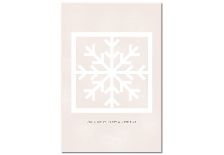 Happy Time - Geometric Snowflake and White Lettering