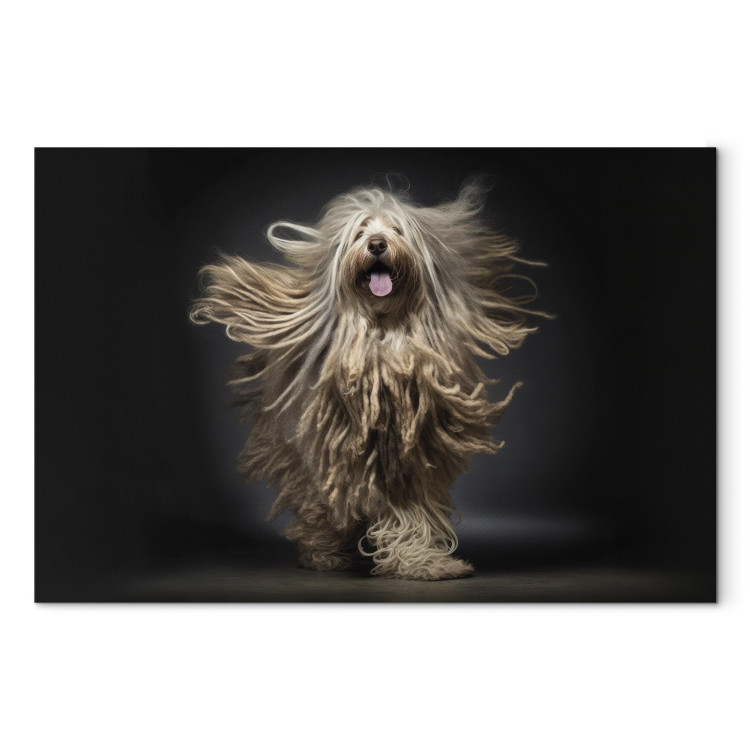 Tavla AI Bergamasco Dog - Happily Running Shaggy Animal - Horizontal 150219