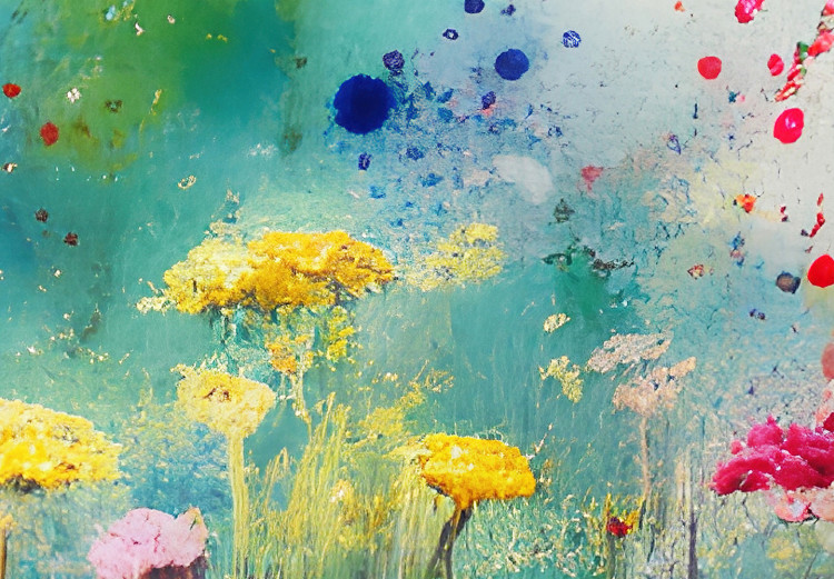 Cuadro XXL Colorful Flowers - Painting Composition With Forest Generated by AI [Large Format] 151119 additionalImage 4