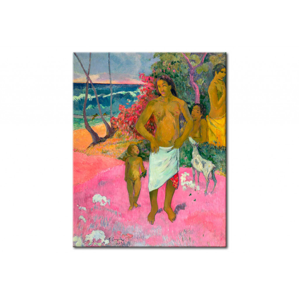 Schilderij  Paul Gauguin: A Walk By The Sea