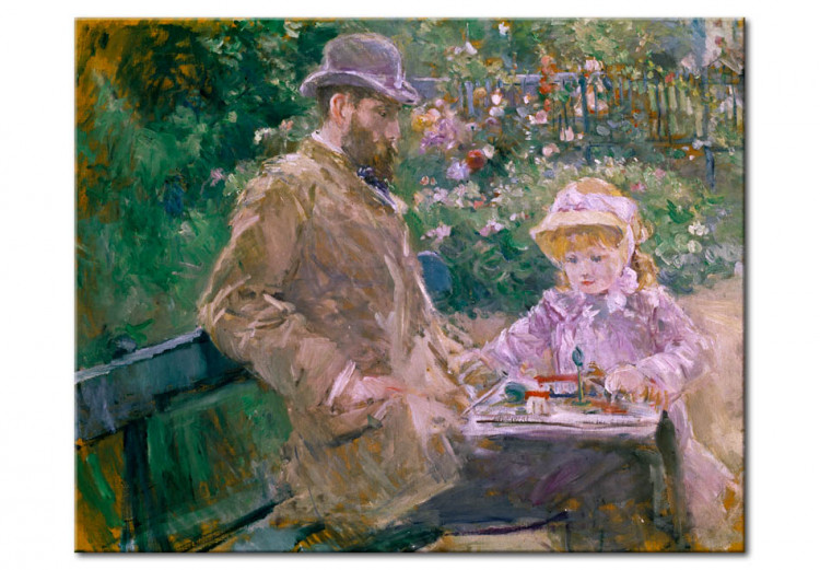 Reprodukcja obrazu Eugene Manet and his daugher in the garden at Bougival 53019