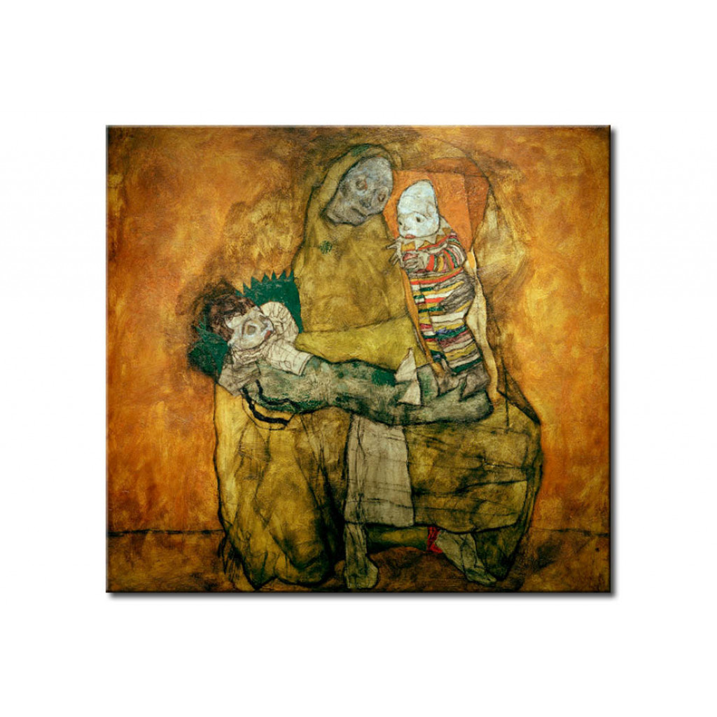 Schilderij  Egon Schiele: Mother And Two Children II