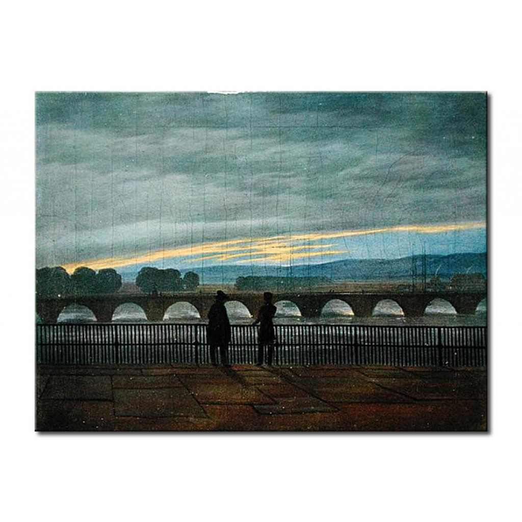Schilderij  Caspar David Friedrich: August Bridge In Dresden