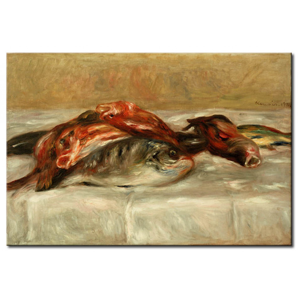 Schilderij  Pierre-Auguste Renoir: Nature Morte Aux Poissons