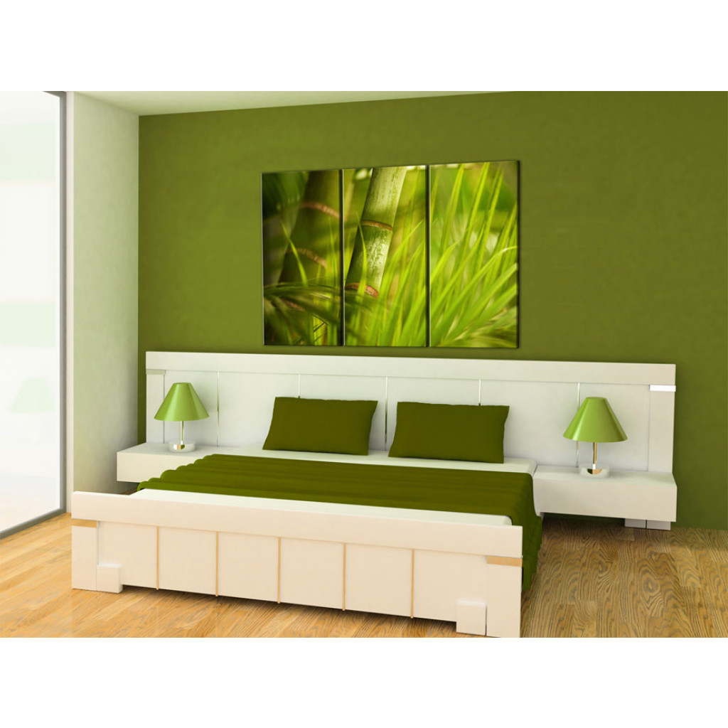 Schilderij  Zen: Fresh Green Tropical Grass