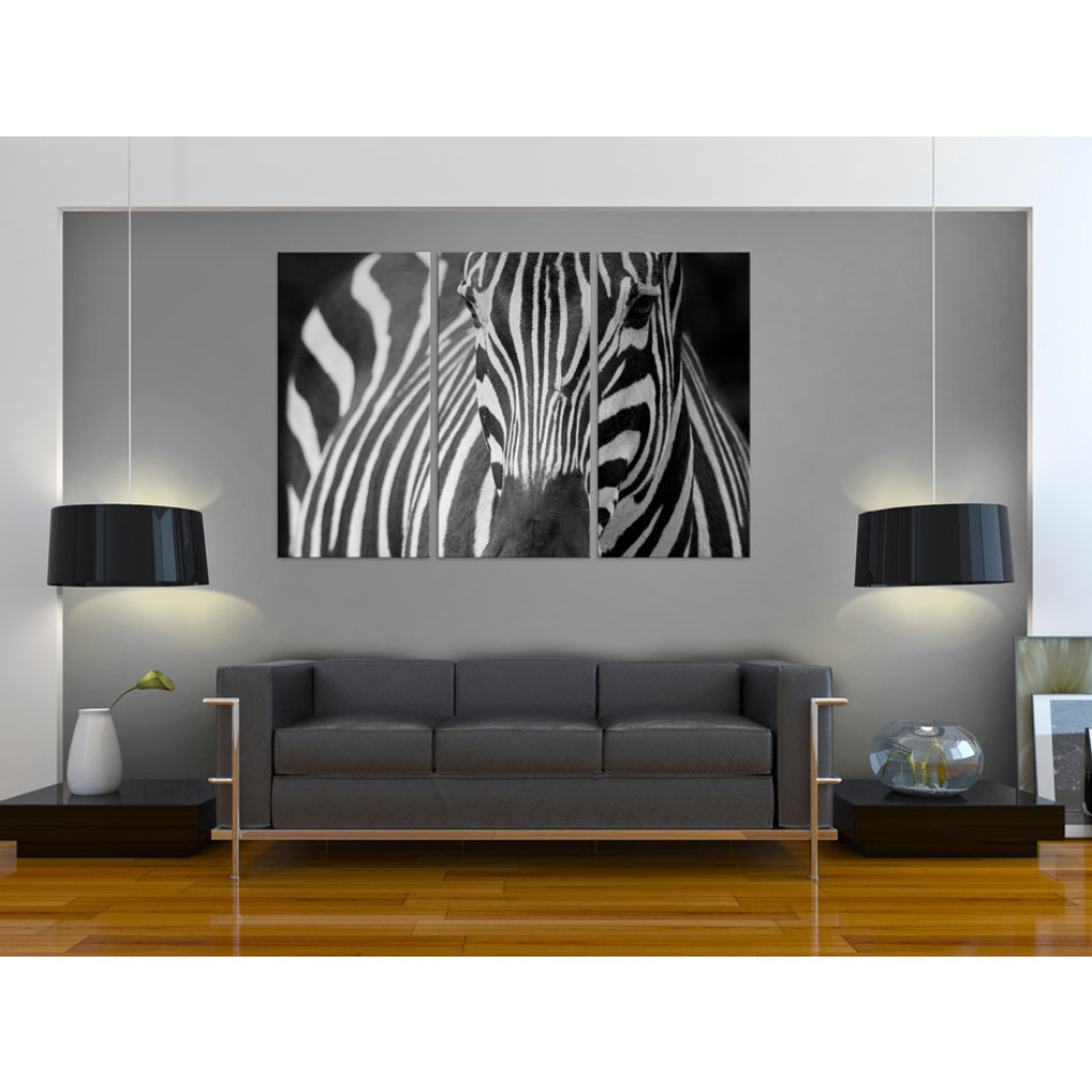Schilderij  Zebra's: Mevr. Zebra