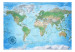 Fototapeta Tradycyjna mapa świata - kontynenty z napisami po angielsku i kompasem 95019 additionalThumb 1