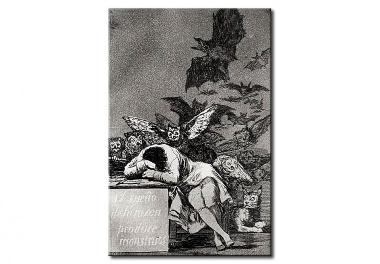 Reproduction sur toile Le sommeil de la raison engendre des monstres (Los caprichos) 109029