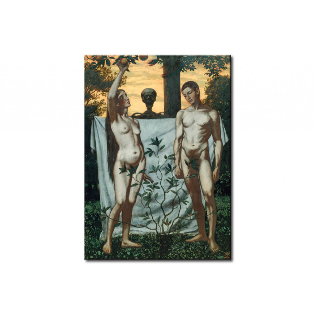 Schilderij  Hans Thoma: Adam And Eve