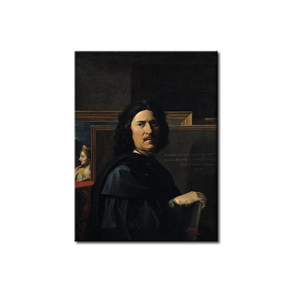 Schilderij  Nicolas Poussin: Portrait Of The Artist