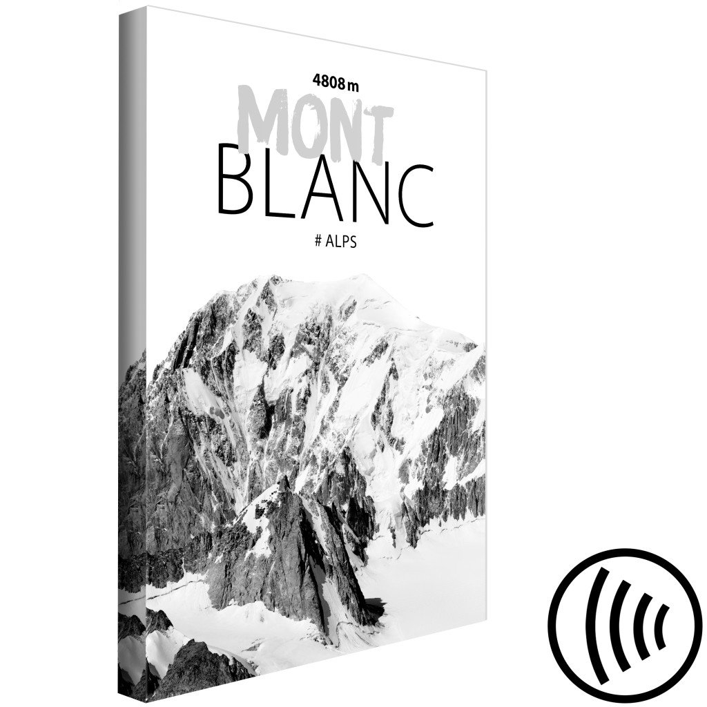 Quadro Pintado Mont Blanc (1 Part) Vertical