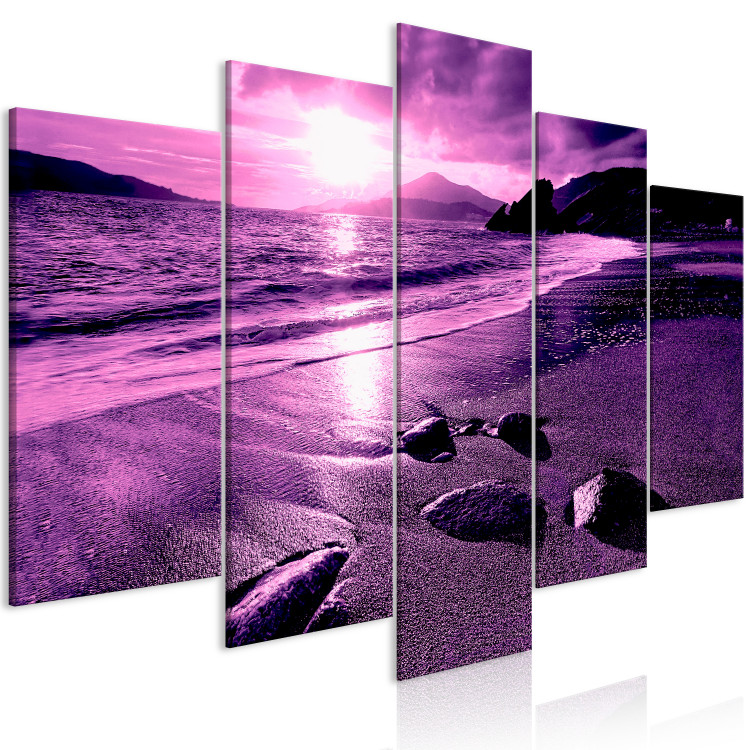 Quadro contemporaneo Enchanted Ocean (5 Parts) Wide Violet 125029 additionalImage 2