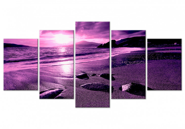 Cuadro en lienzo Enchanted Ocean (5 Parts) Wide Violet