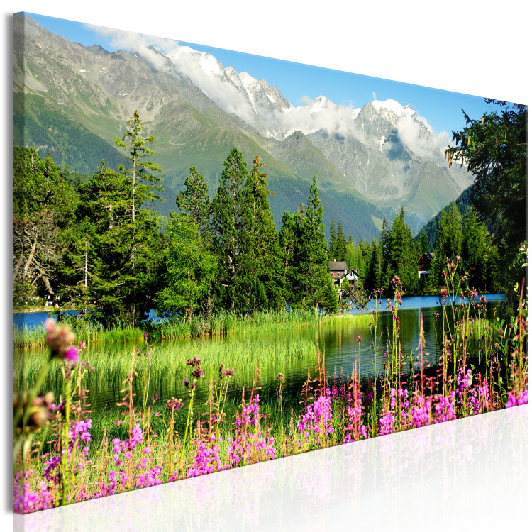 Pintura em tela Spring in the Alps (1 Part) Narrow 126229 additionalImage 2