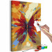 Tela da dipingere con numeri Multicolored Butterfly 134629 additionalThumb 3