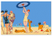 Obraz do malowania po numerach Na plaży - grupa znajomych nad morzem, niebieskie niebo 144129 additionalThumb 6