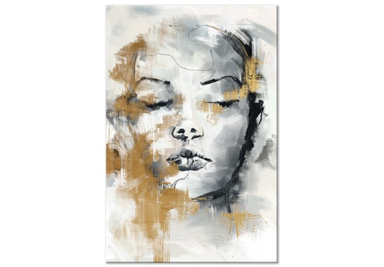 Large Canvas Portrait of a Stranger - Woman's Face Expressively Painted [Large Format] 150929