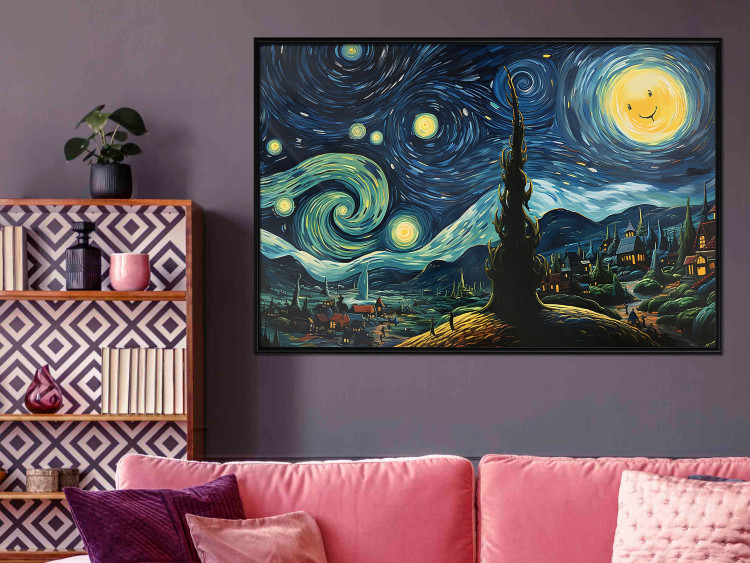 Cartel Starry Night - A Landscape in the Moonlight in the Style of Van Gogh 151129 additionalImage 13