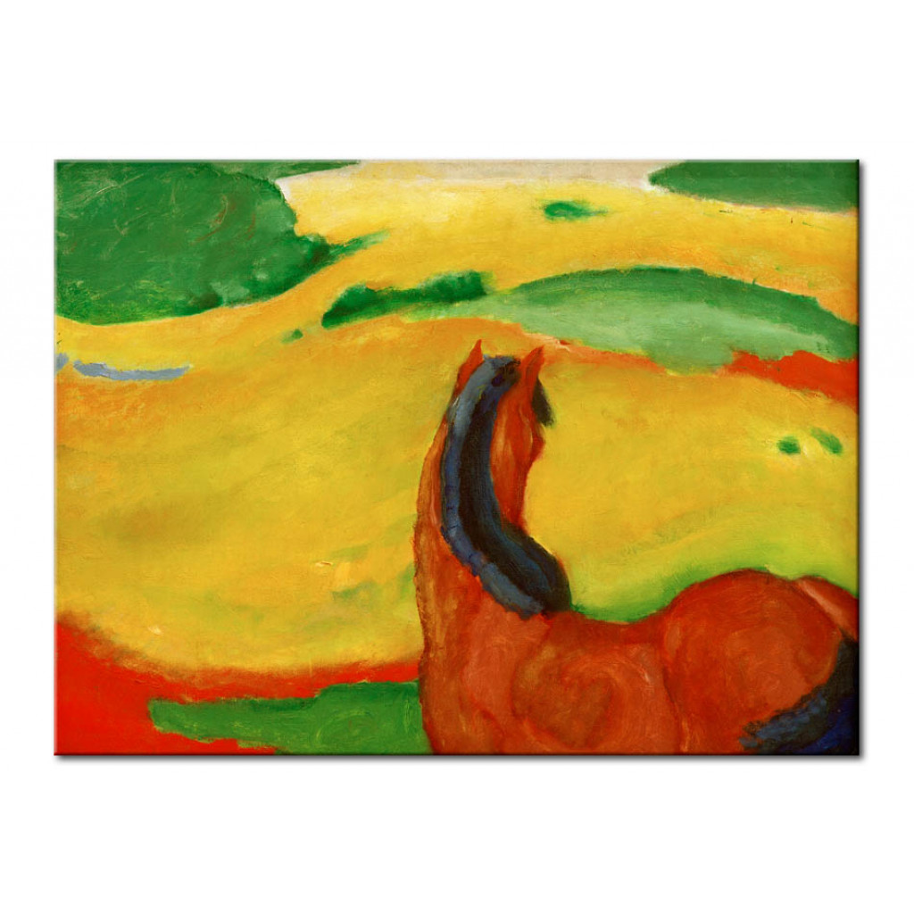 Målning Horse In A Landscape
