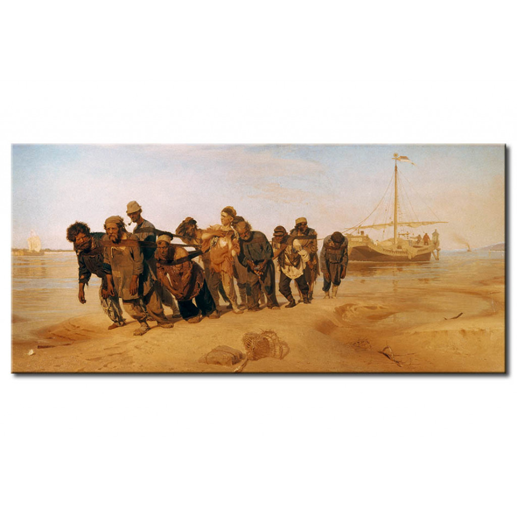 Schilderij  Ilja Repin: Barge Haulers Of The Volga