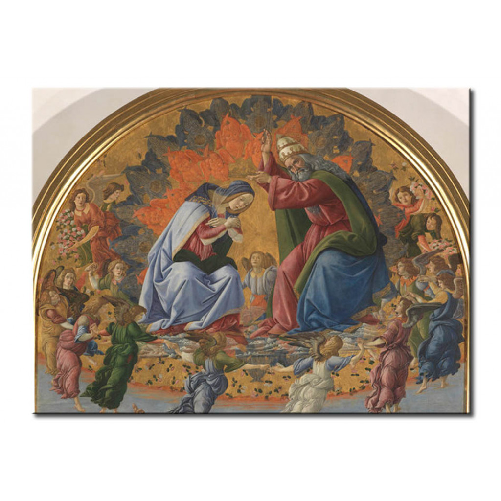 Canvastavla Coronation Of The Virgin With Four Saint