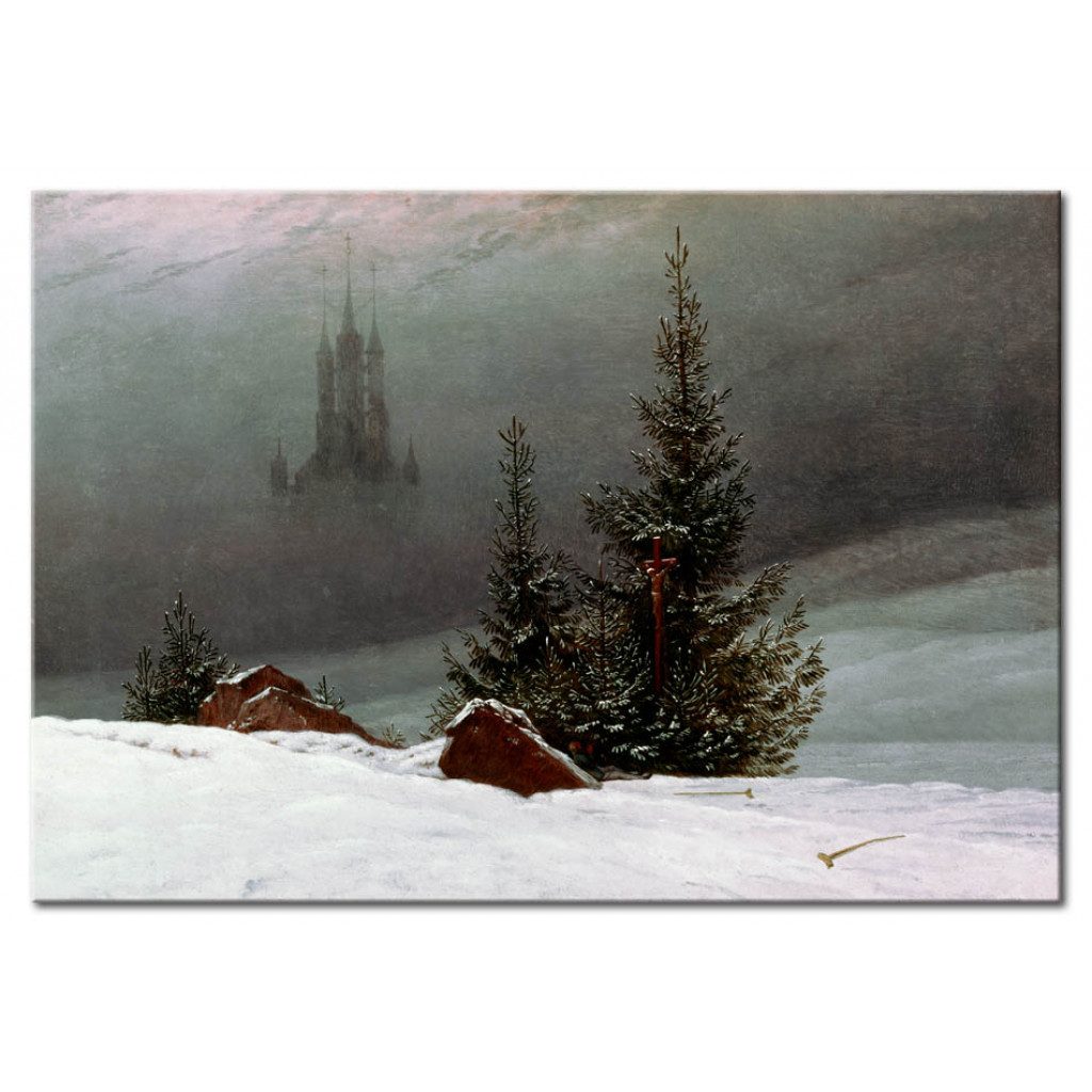 Schilderij  Caspar David Friedrich: Winter Landscape