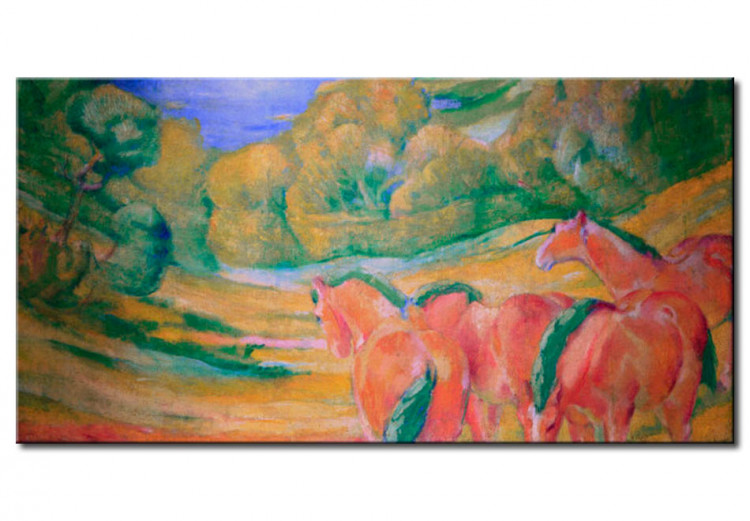 Riproduzione quadro Grande paesaggio I (Paesaggio con cavalli rossi) 54229