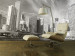 Wall Mural Urban Architecture - black and white panorama of Chicago skyscrapers in the USA 59729