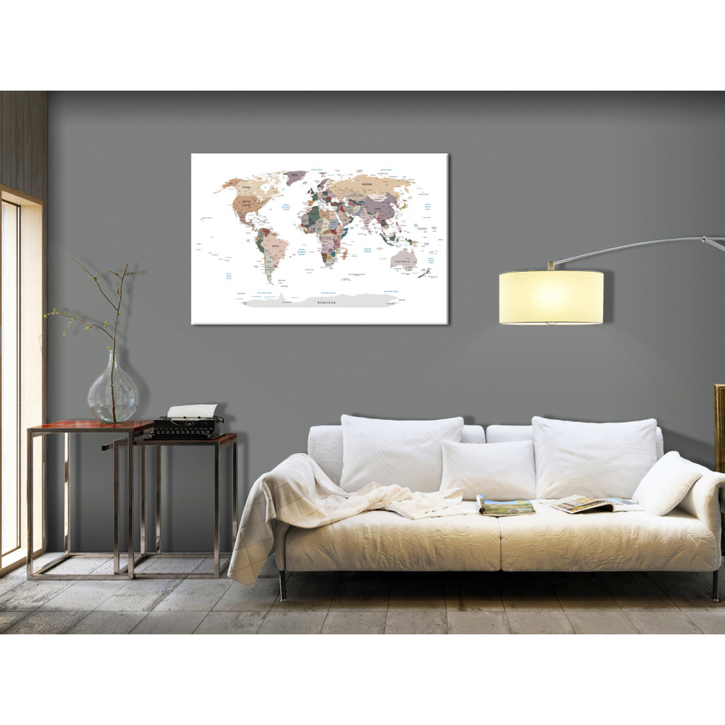 Schilderij  Kaarten Van De Wereld: World Map: Where Today?