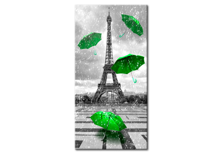 Leinwandbild Paris: Green Umbrellas