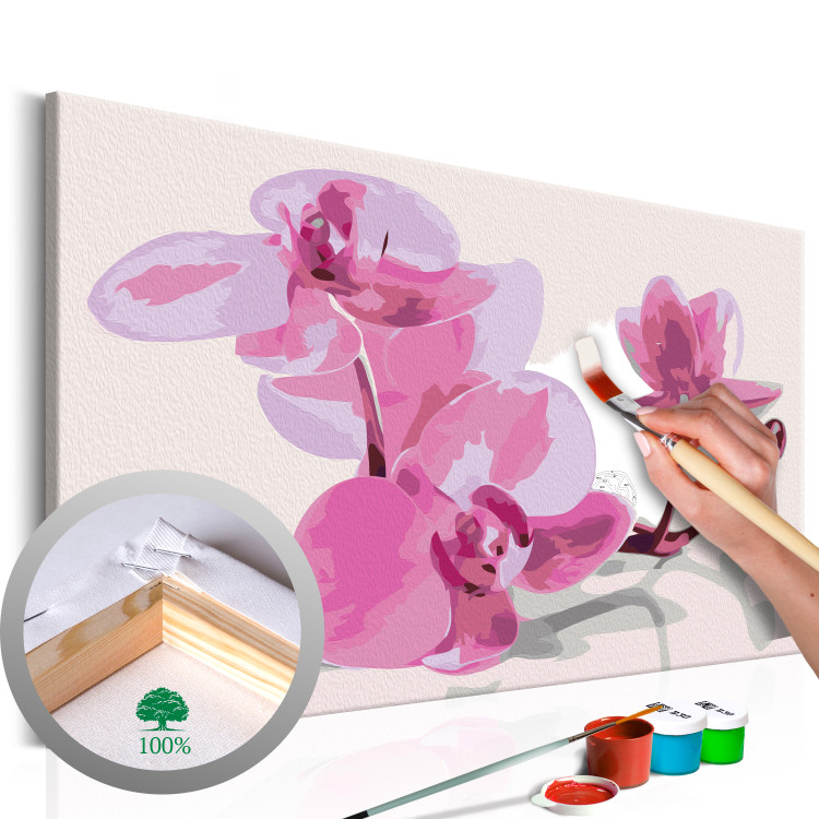 Obraz do malowania po numerach Kwiaty orchidei 107139