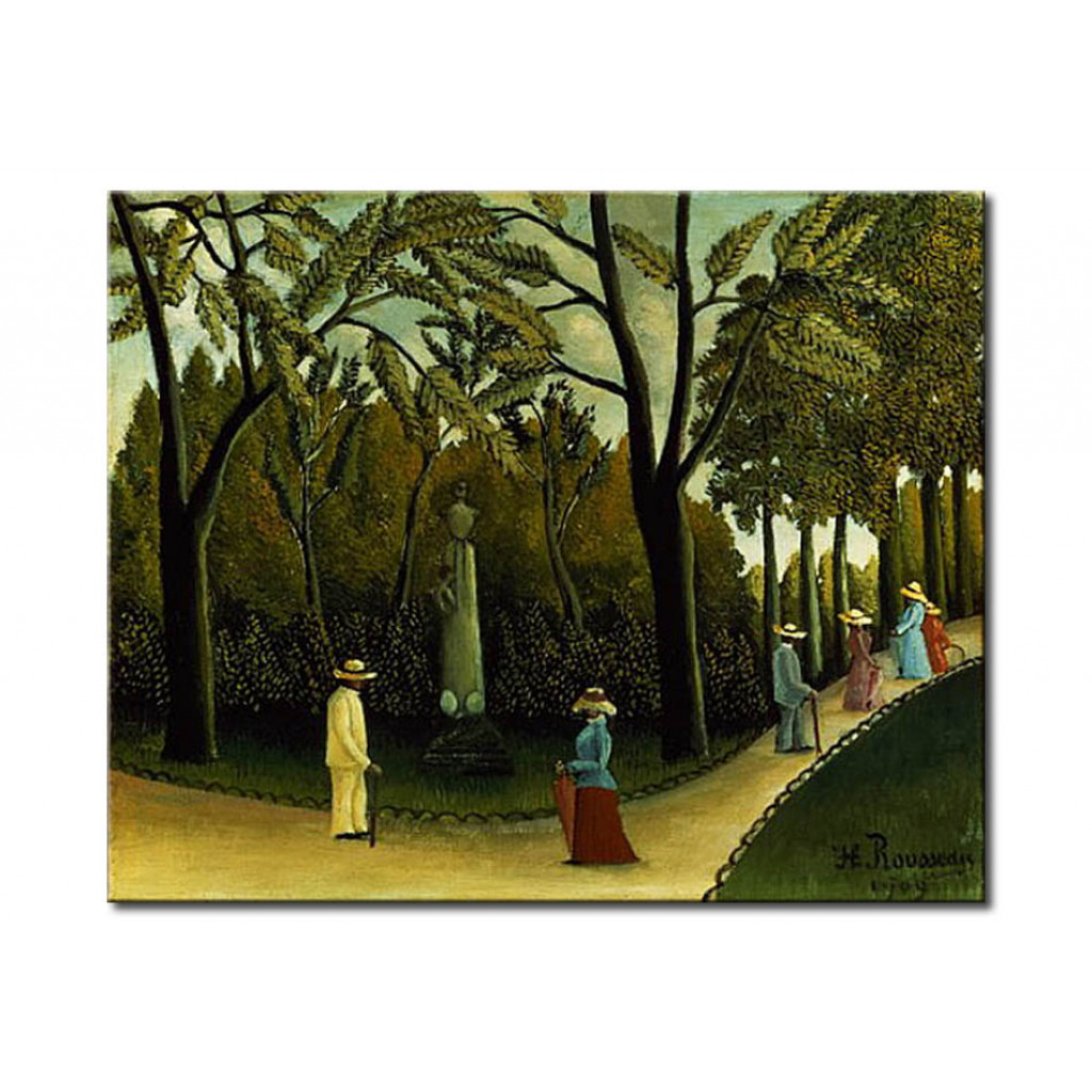 Schilderij  Henri Rousseau: The Monument To Chopin In The Luxembourg Gardens