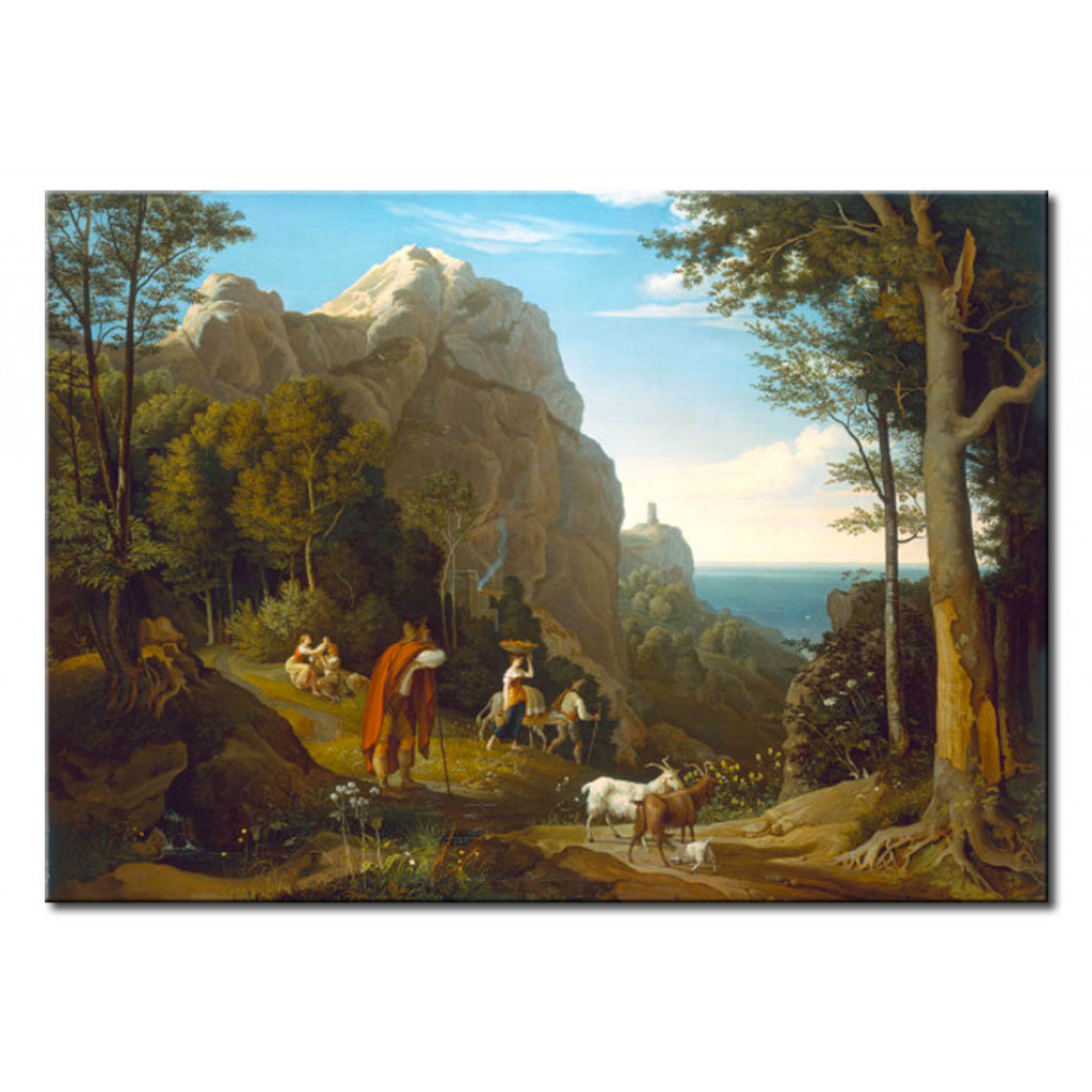 Cópia Do Quadro Famoso Valley At Amalfi With View Of The Bay Of Salerno