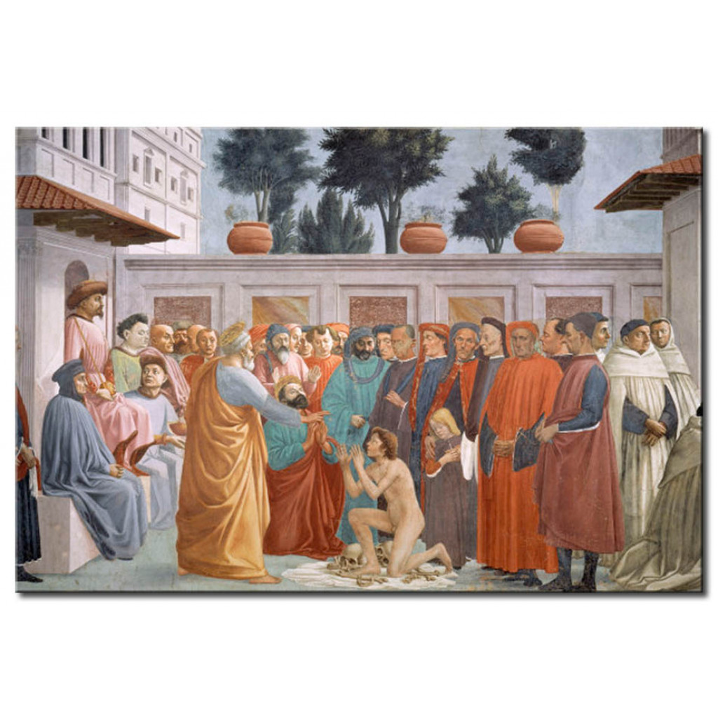 Schilderij  Masaccio: The Resurection Of Theophilus' Son