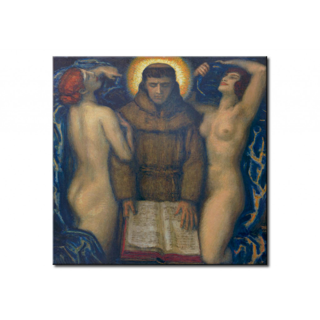 Schilderij  Franz Von Stuck: The Temptation Of St. Antony