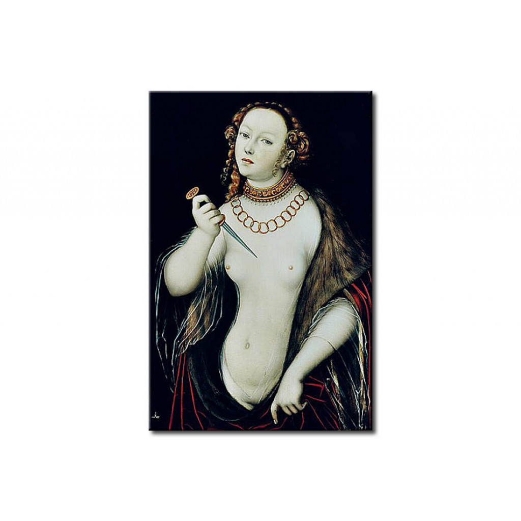 Schilderij  Lucas Cranach De Oudere: The Suicide Of Lucretia