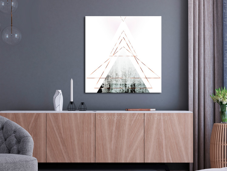 Canvas Print Points of contact - symmetrical abstraction of triangles and textures 116339 additionalImage 3
